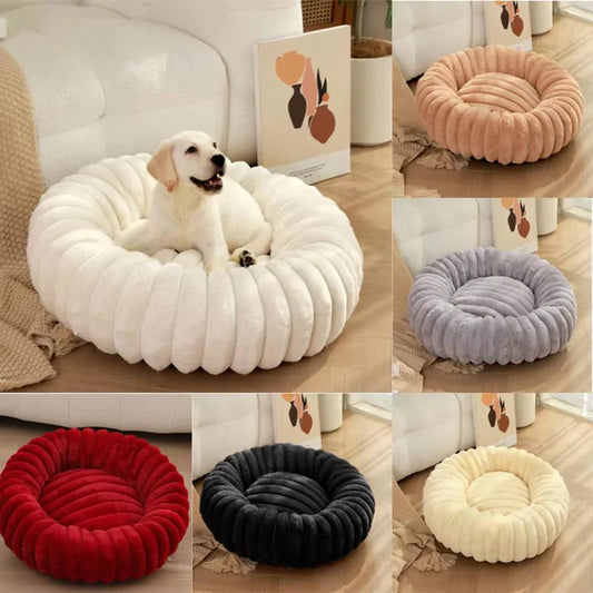 Corduroy Donut Hondenmand & Kattenmand – Zachte Fluffy Huisdiermand