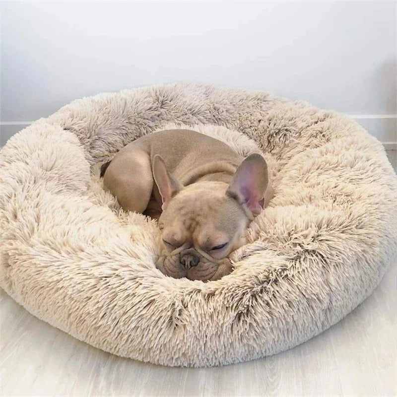 Ronde Donut Hondenmand & Kattenmand – Zachte Fluffy Huisdiermand