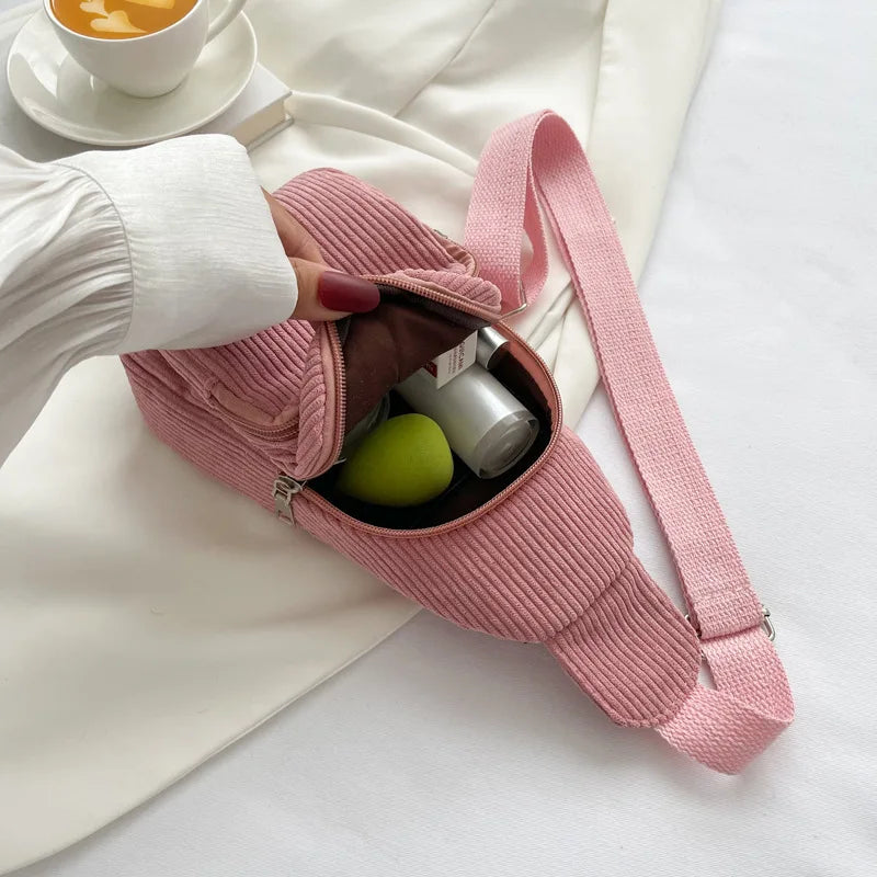 Teddy Heuptas โ Zachte Pluche Crossbody Tas voor Dames