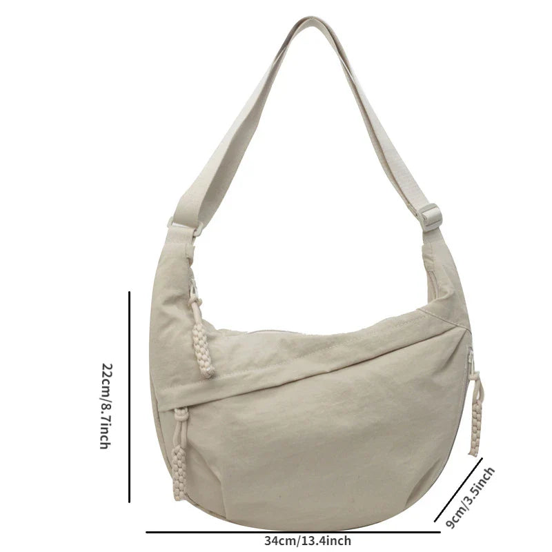 Beige Hobo Crossbody Tas – Ruim, Stijlvol & Comfortabel