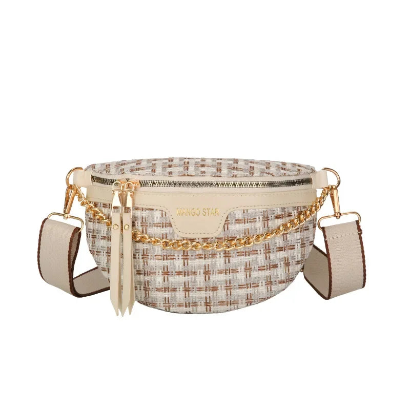 Stijlvolle Crossbody Tas met Print – Trendy Schoudertas met Ritssluiting