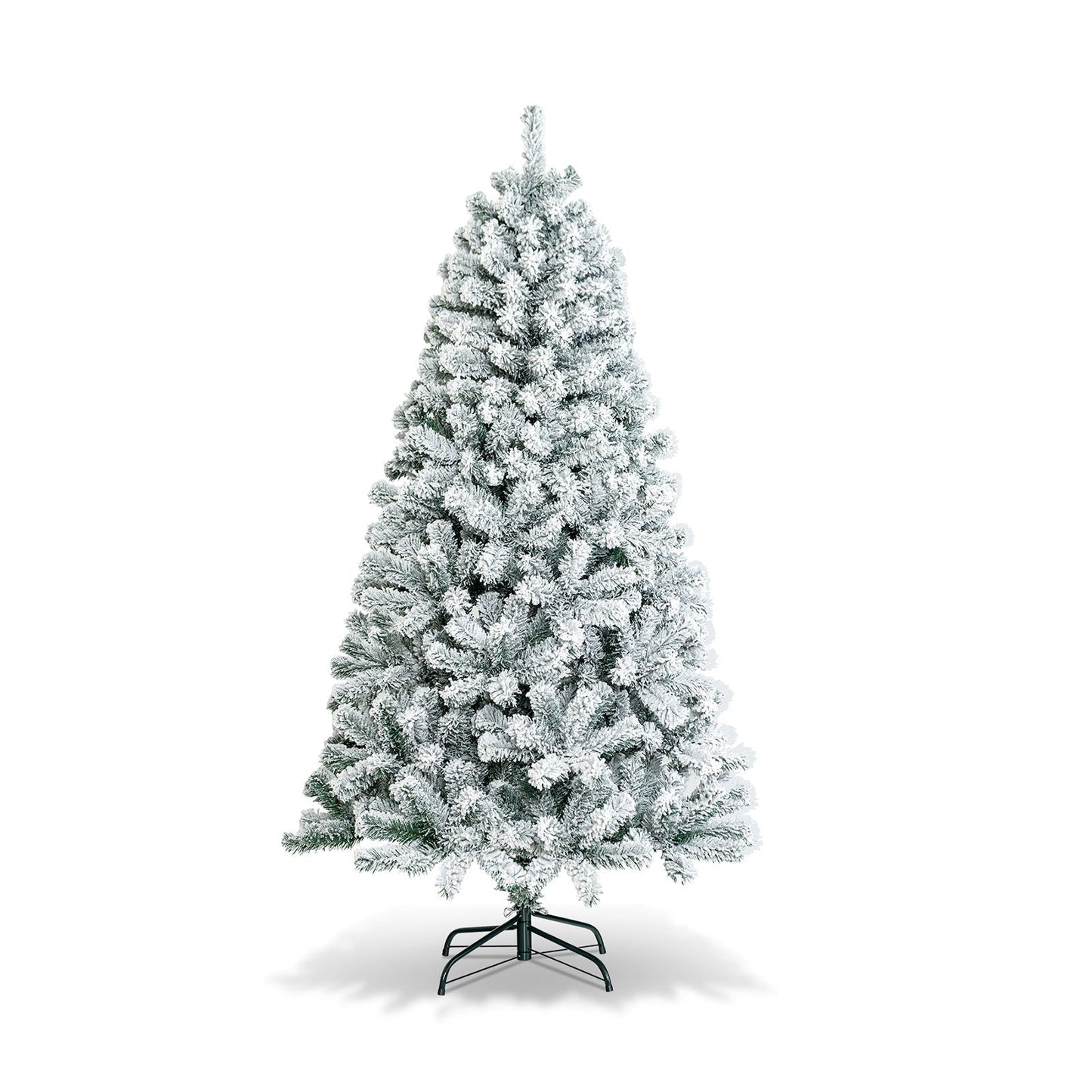 Kunstkerstboom 180 cm – besneeuwde pvc-pvc takken, 600 takken, vuurvertragend
