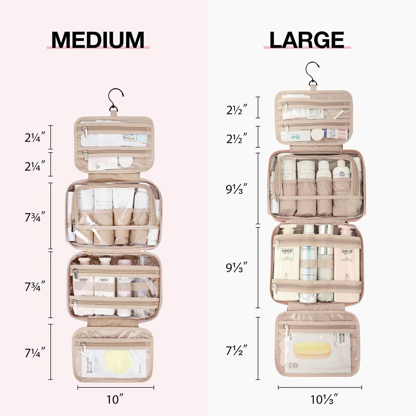 Waterdichte Toilettas met Doorzichtige Reisset – Luxe Opberg- & Make-up Tas voor Reizen