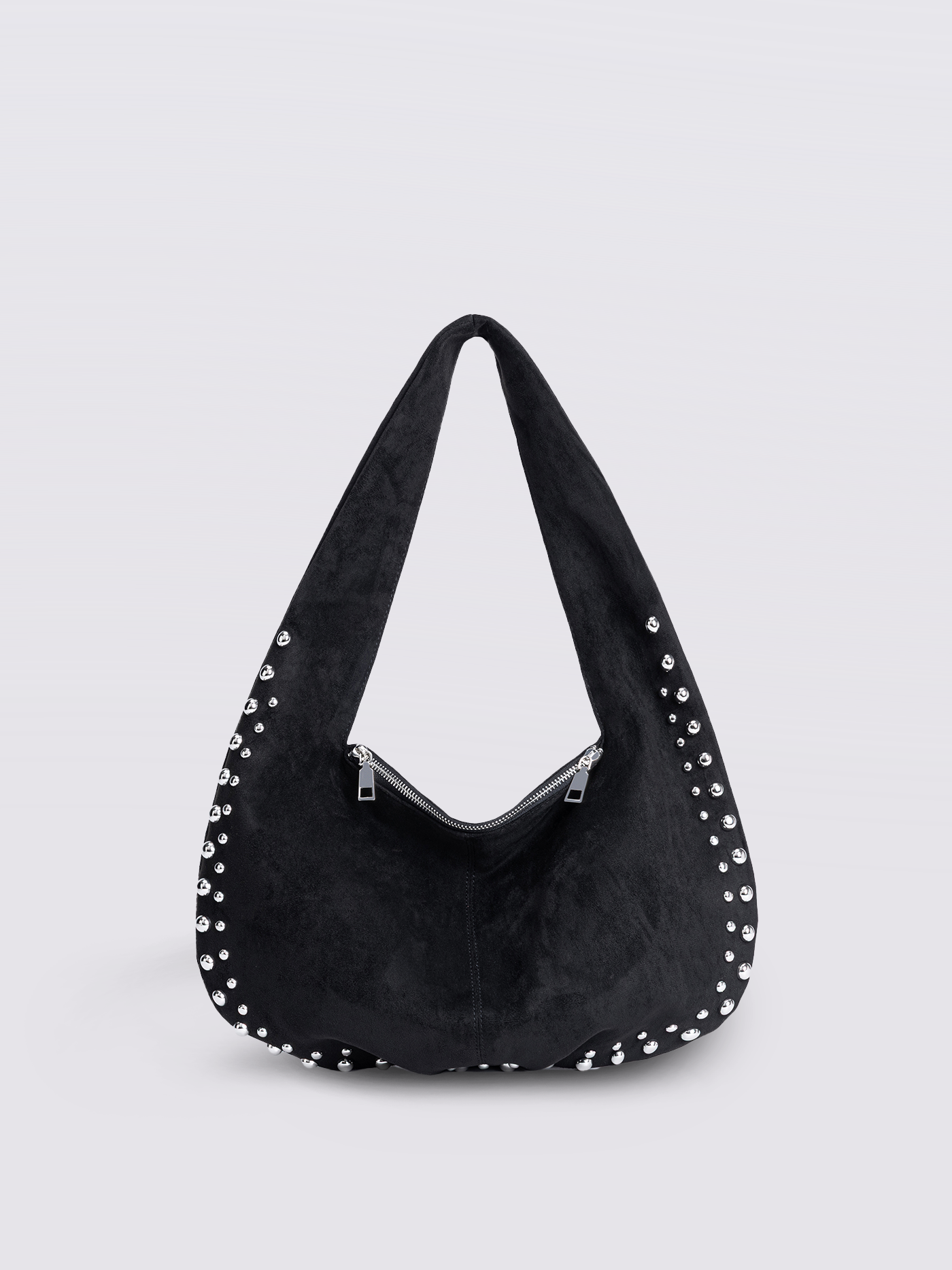 Liorra Vegan Leren Schoudertas Zwart met Studs – Stoer & Stijlvol