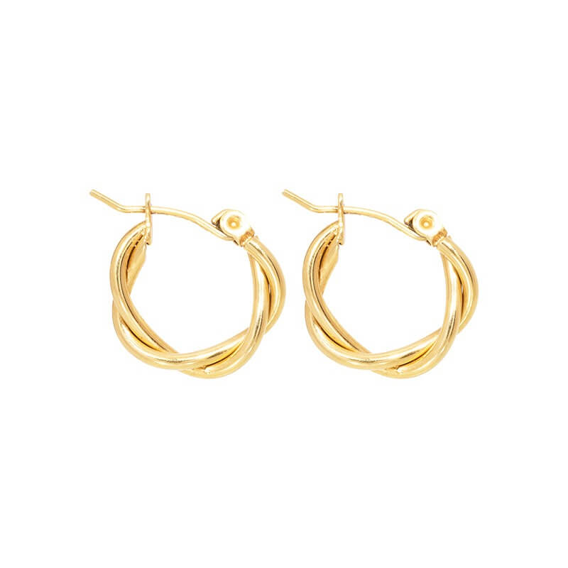 Goudkleurige Gedraaide Oorringen – Elegante Twisted Hoops