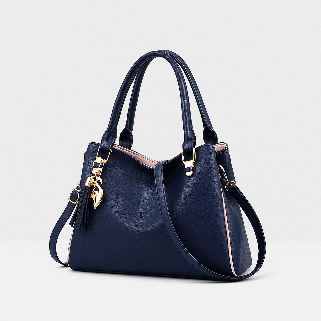 Trendy Zwarte Dames Handtas –  Verstelbare Schouderriem