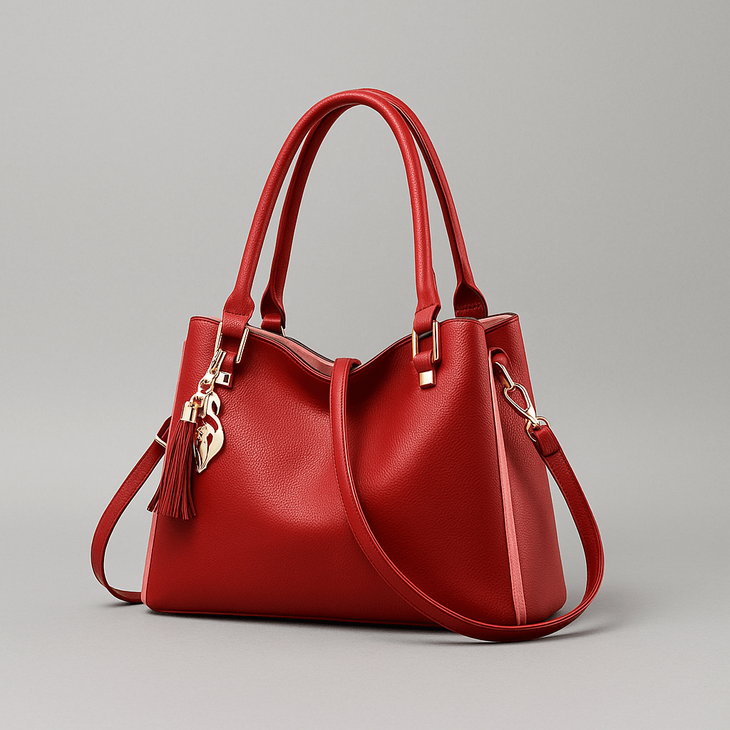 Trendy Zwarte Dames Handtas –  Verstelbare Schouderriem