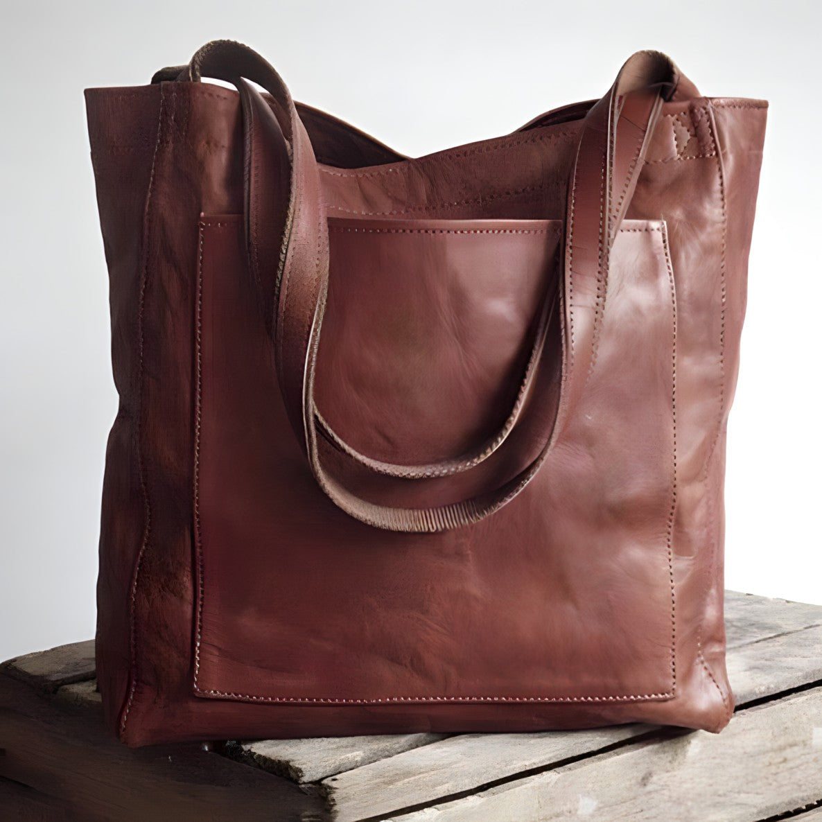 Leren Shopper Tas Dames – Ruime Schoudertas met Tijdloos Design