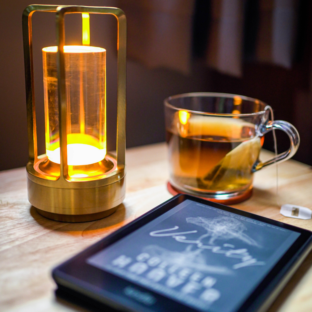 Vintage LED Tafellamp – Oplaadbare & Dimbare Designlamp | Warm Licht | Retro Look