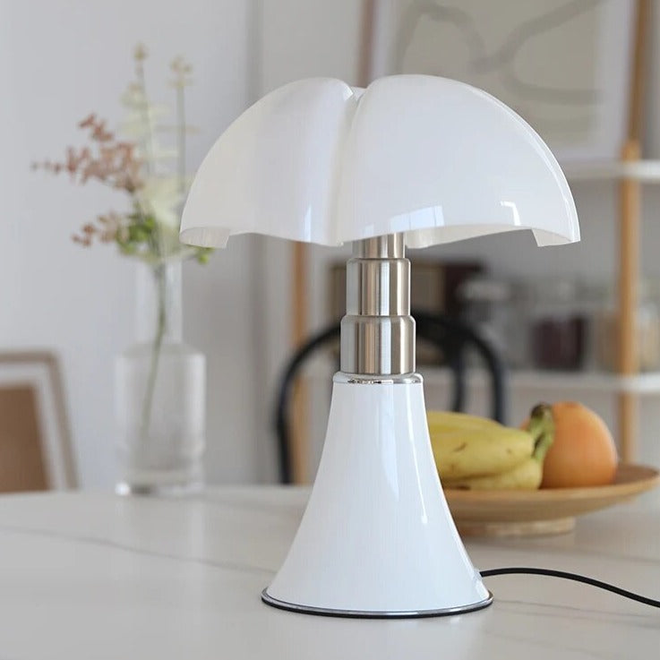 Moderne Tafellamp – Design Paddenstoel Lamp met Zwarte Voet – Sfeerverlichting voor Woonkamer & Slaapkamer