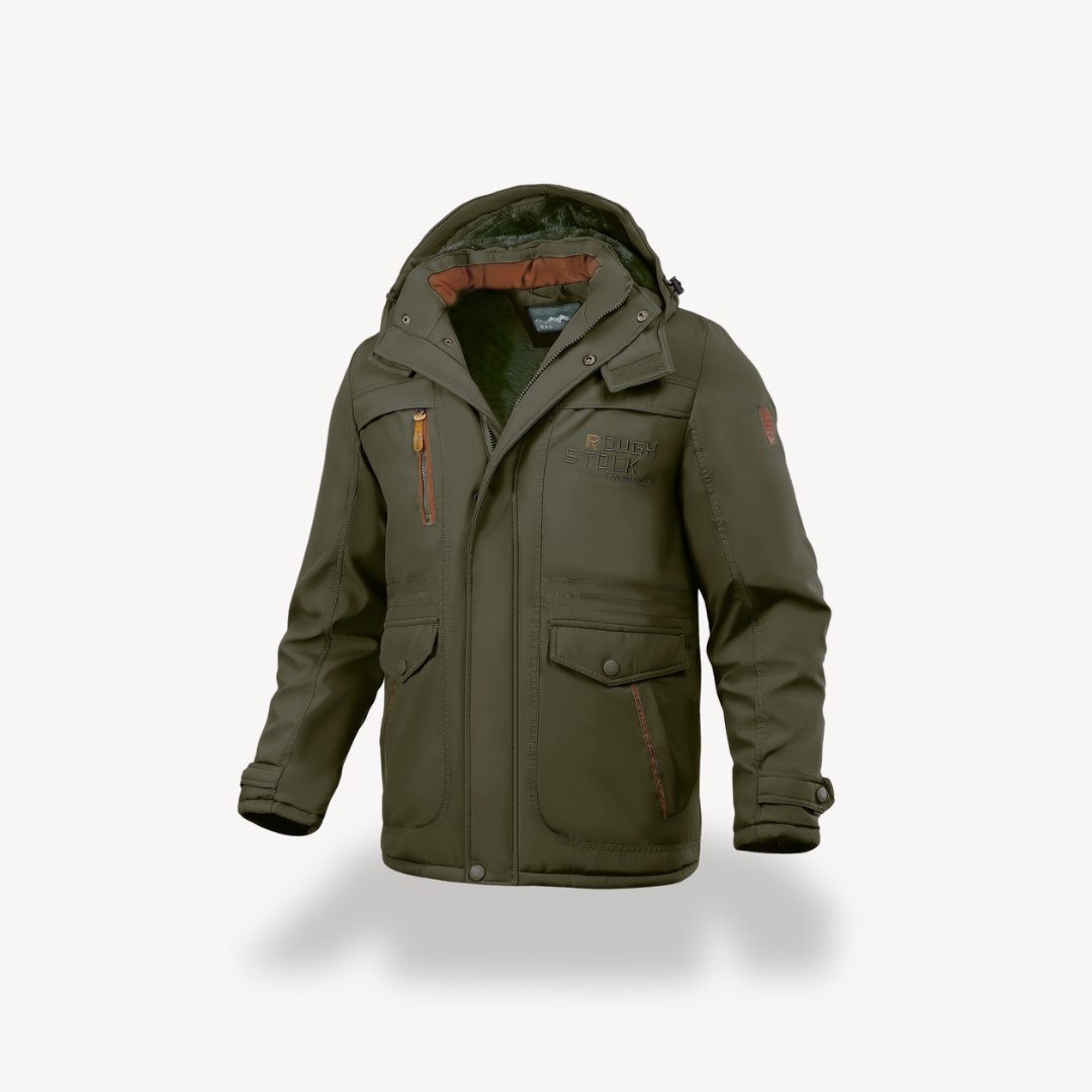 Heren Winterjas met Capuchon – Warme Parka Jas met Bontvoering