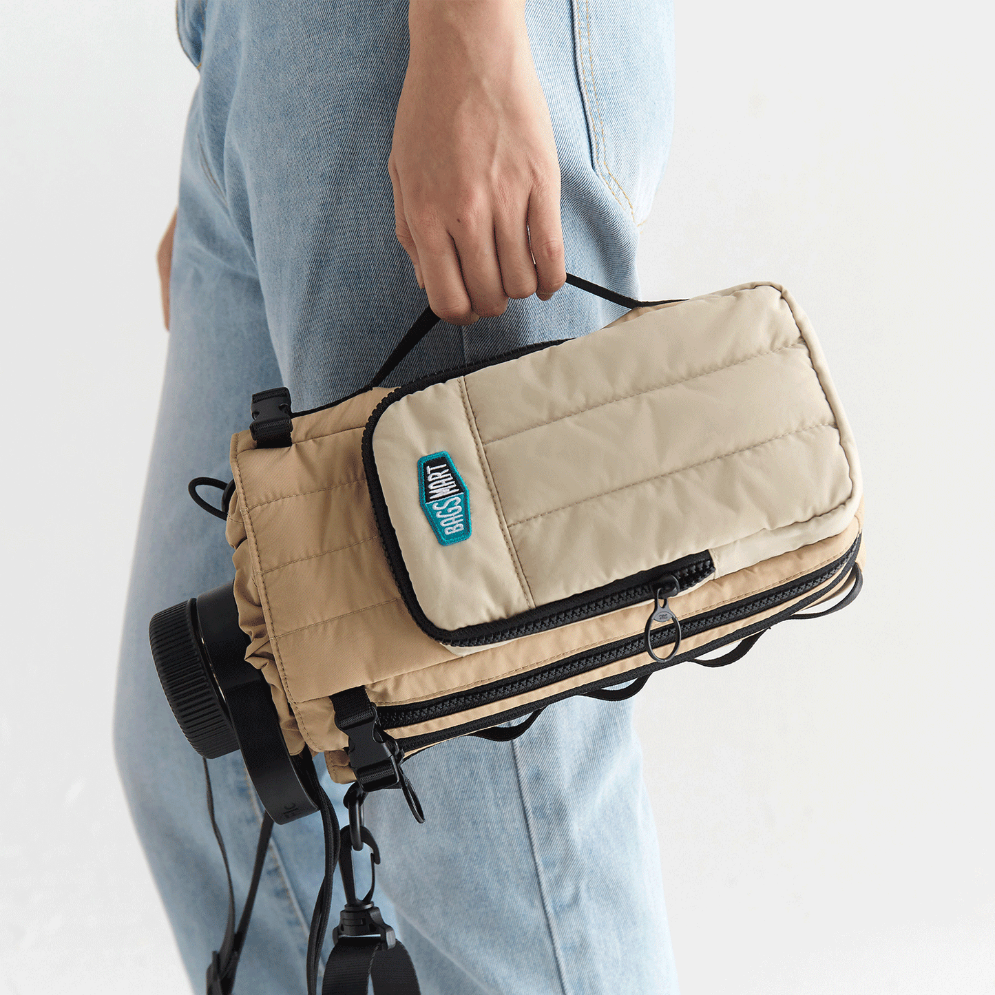 Roze Waterfles Draagtas – Verstelbare Crossbody voor Sport, Reizen & Outdoor