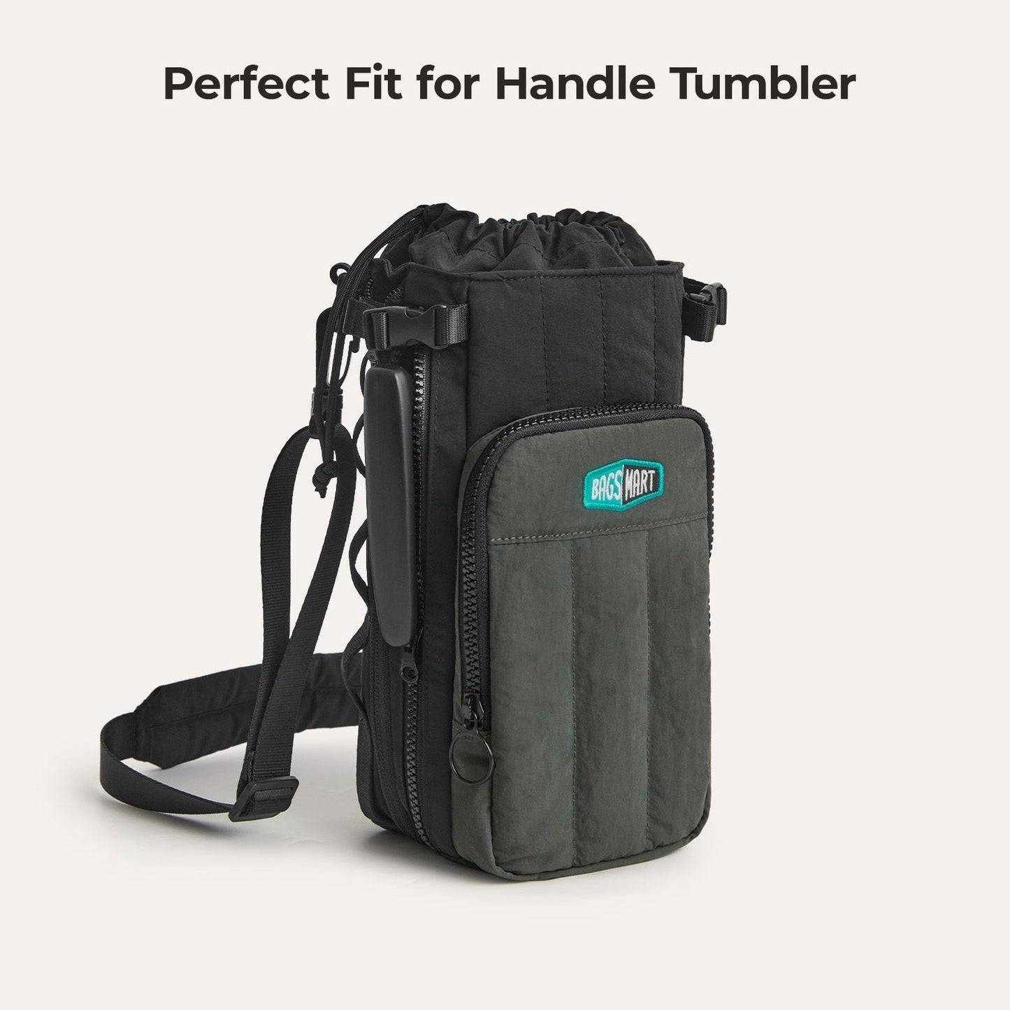 Roze Waterfles Draagtas – Verstelbare Crossbody voor Sport, Reizen & Outdoor