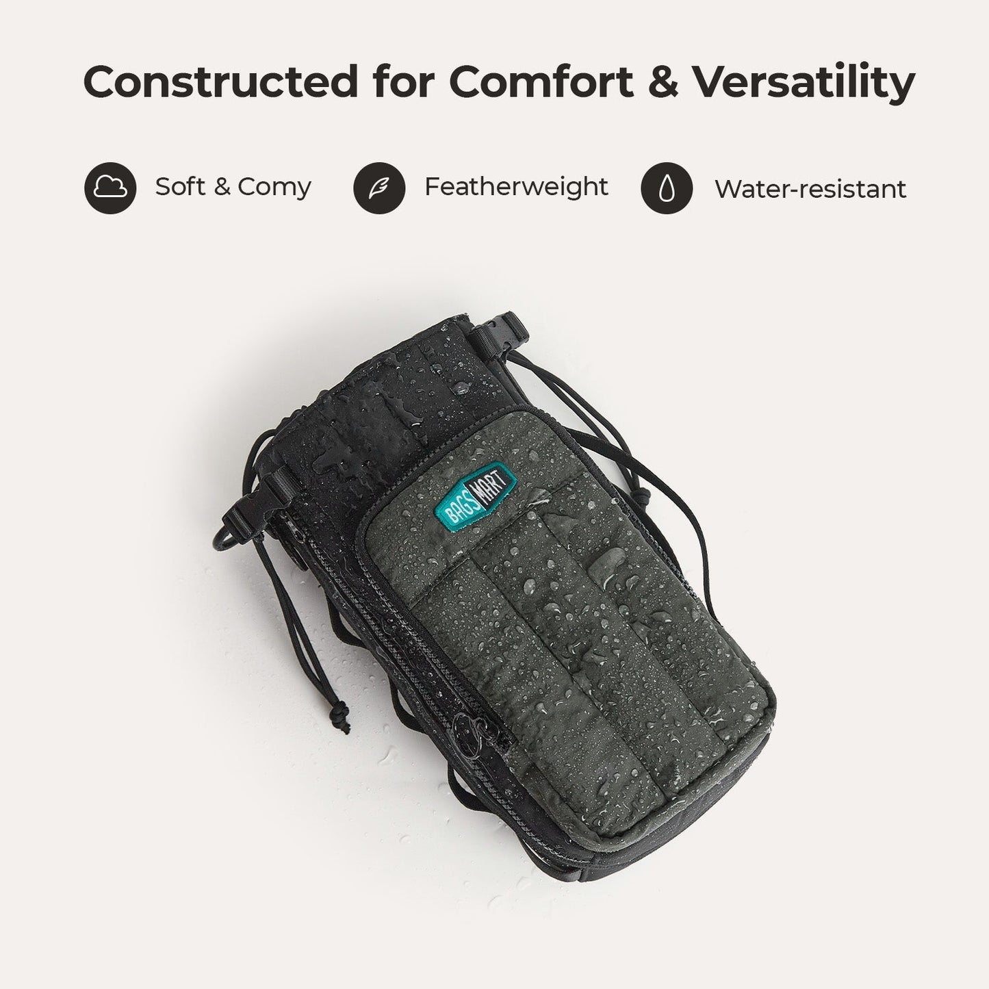 Roze Waterfles Draagtas – Verstelbare Crossbody voor Sport, Reizen & Outdoor