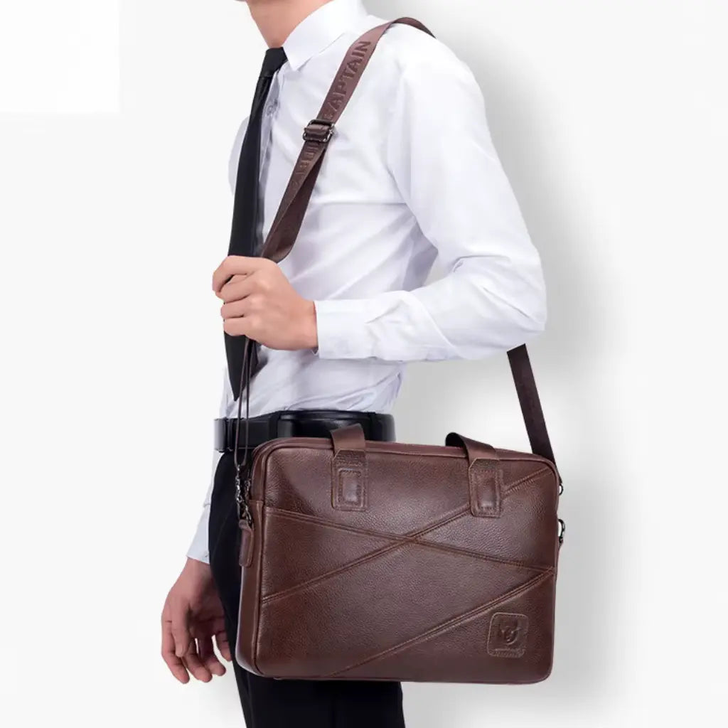 Leren Laptoptas Zwart – Elegant & Functioneel