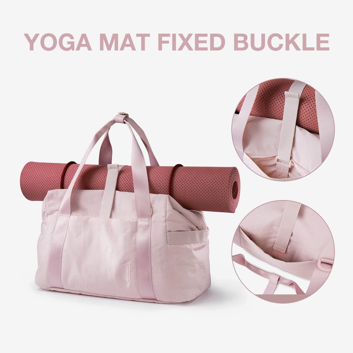 Roze Sportplunjezak met Yogamat-Houder – Waterdicht & Ruim voor Gym en Reizen