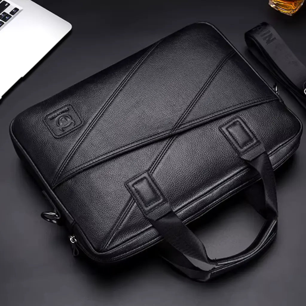Leren Laptoptas Zwart – Elegant & Functioneel