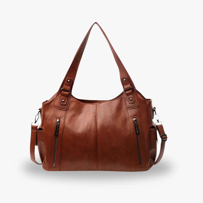 Dames Leren Schoudertas β Ruime Hobo Bag met Luxe Afwerking