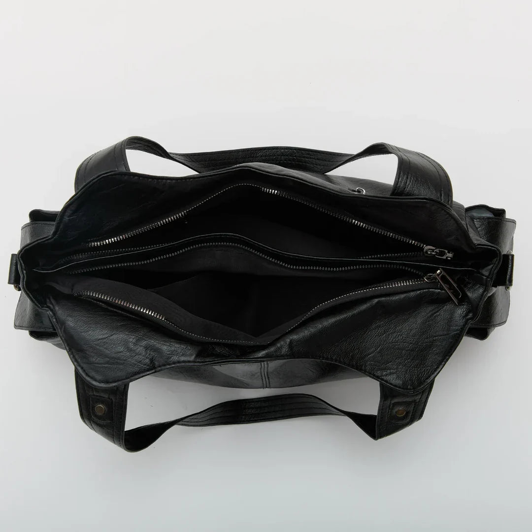 Dames Leren Schoudertas β Ruime Hobo Bag met Luxe Afwerking