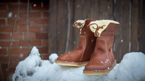 Dames Leren Winterlaarzen met Bontvoering – Warme Halfhoge Boots