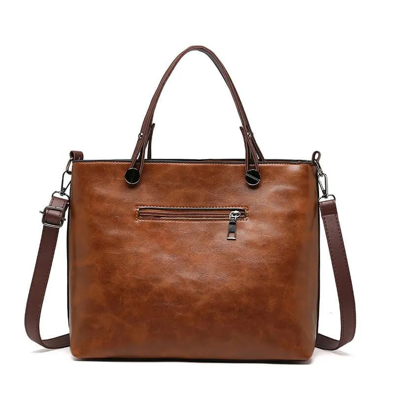 Zoe | Vegan Leren Schoudertas voor Dames – Elegant, Duurzaam & Ruim