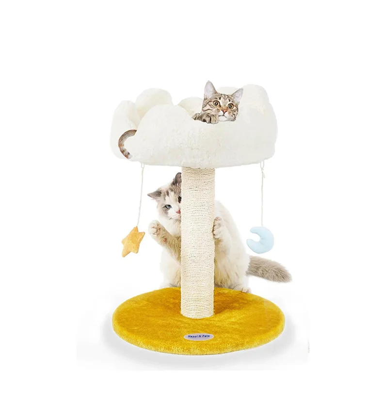 Kattenkrabpaal met Bedje – Krabpaal met Speelgoed en Zachte Ligplek