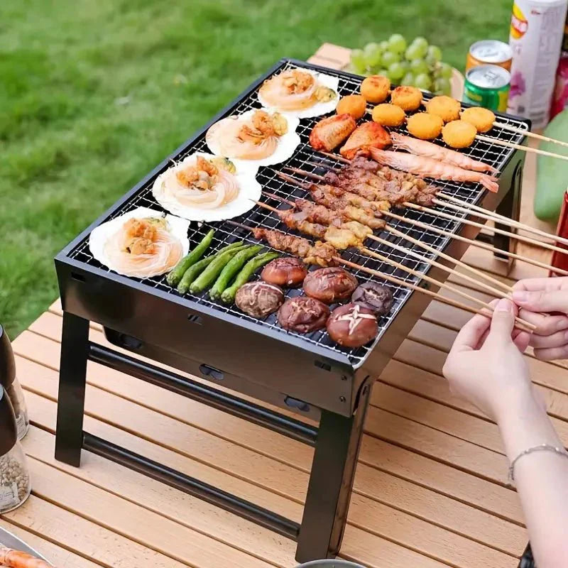 Draagbare Houtskool BBQ Grill – Compact & Opvouwbaar voor Buiten