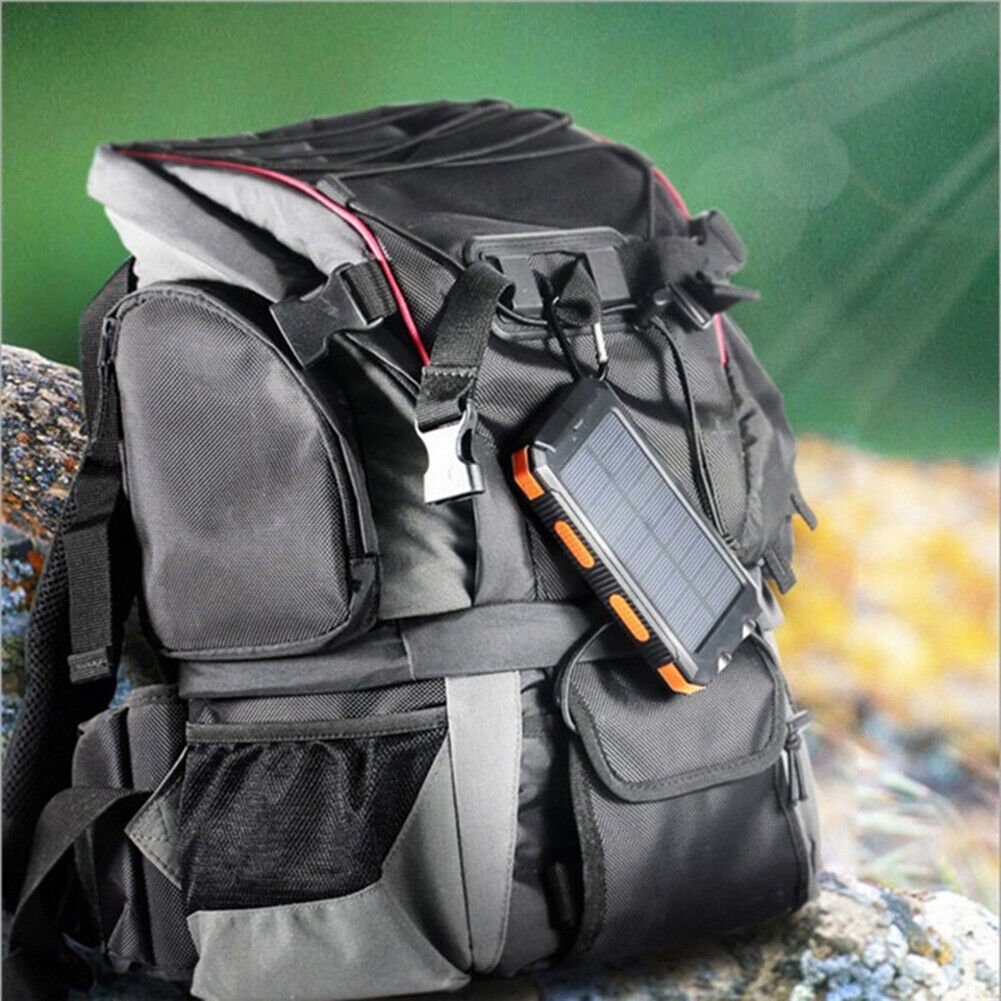 Solar Powerbank – 20.000mAh Draagbare Oplader met Zonnepaneel & LED Lamp