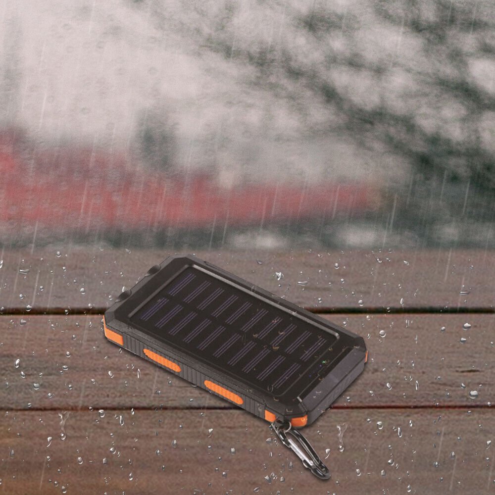 Solar Powerbank – 20.000mAh Draagbare Oplader met Zonnepaneel & LED Lamp