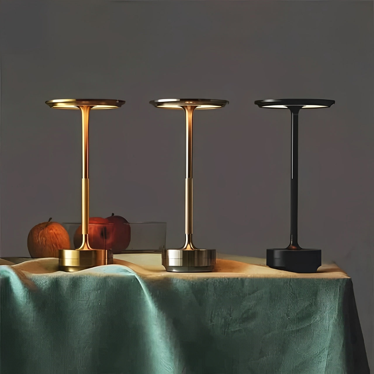 Dimbare Draadloze Tafellamp – LED Touch Lamp | Oplaadbaar & Modern Design | Goud/Zwart