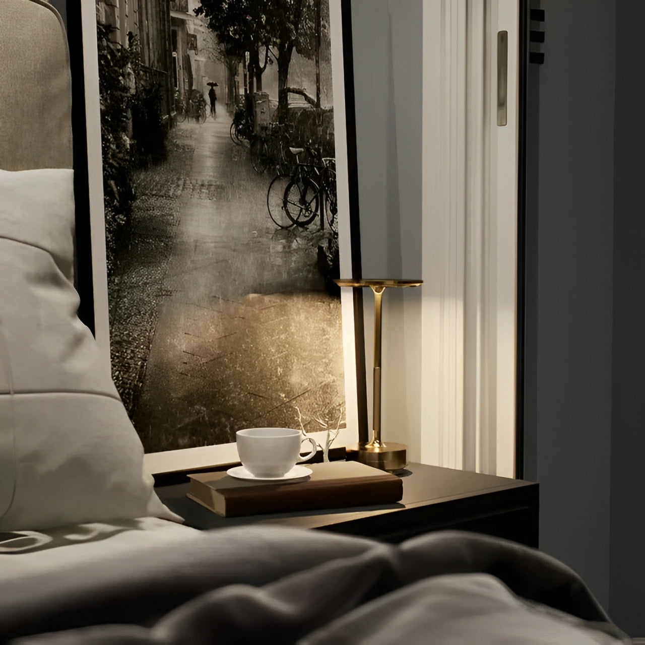 Dimbare Draadloze Tafellamp – LED Touch Lamp | Oplaadbaar & Modern Design | Goud/Zwart
