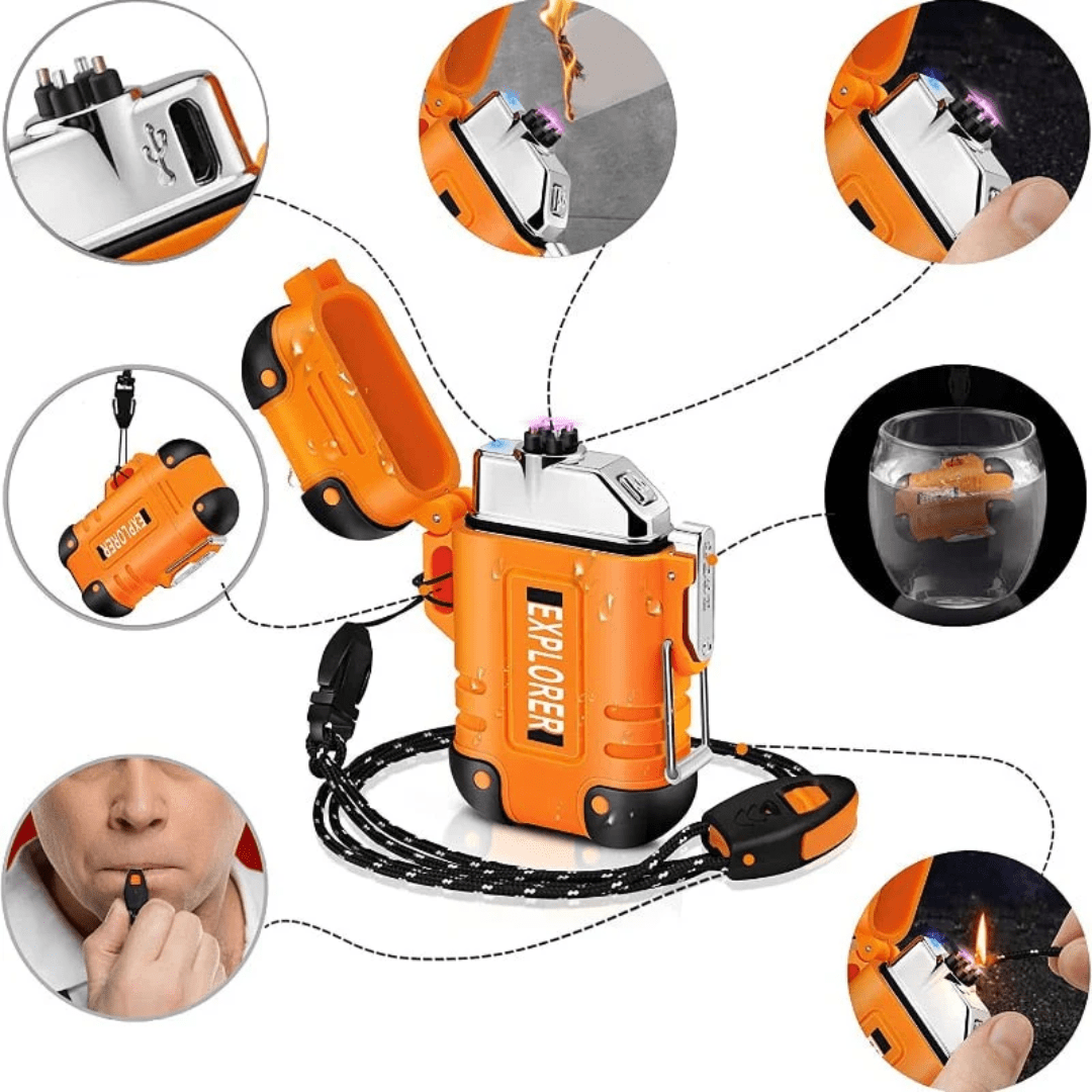 Waterdichte Plasma Aansteker – USB Oplaadbaar & Windproof – Outdoor & Survival