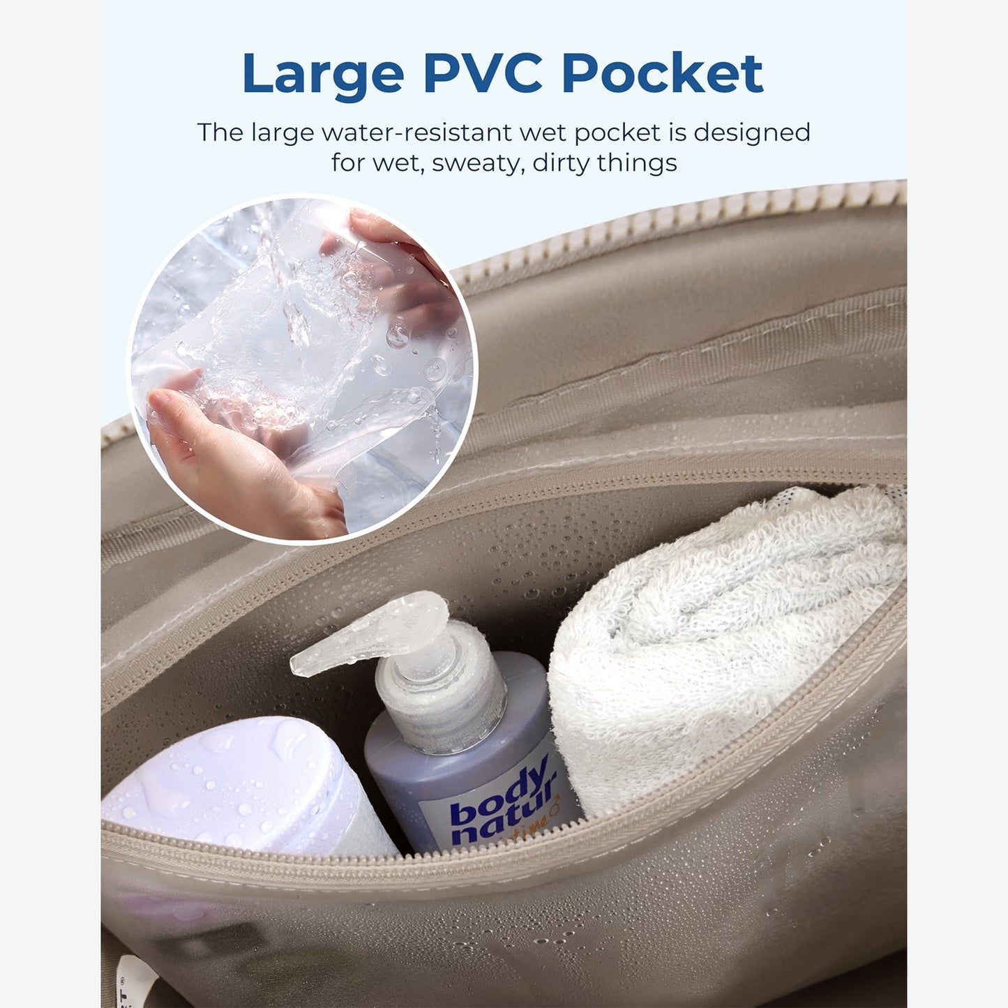 Zwarte Reistas voor Handbagage – Lichtgewicht & Waterafstotend met Trolley-strap & PVC-vak – Ideaal voor Reizen & Gym