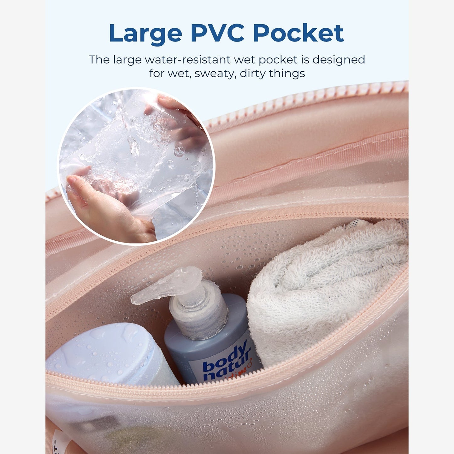 Zwarte Reistas voor Handbagage – Lichtgewicht & Waterafstotend met Trolley-strap & PVC-vak – Ideaal voor Reizen & Gym