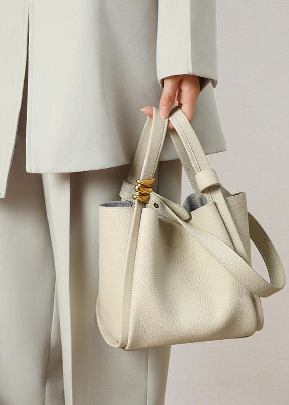 Modern Bucket Tote – Leren Dames Handtas met Verwijderbare Binnenzak