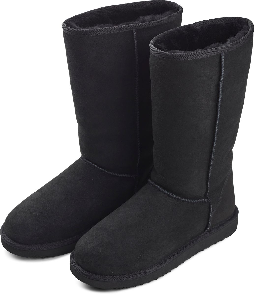 Dames Hoge Laarzen – Warme Suède Boots met Echt Schapenvacht