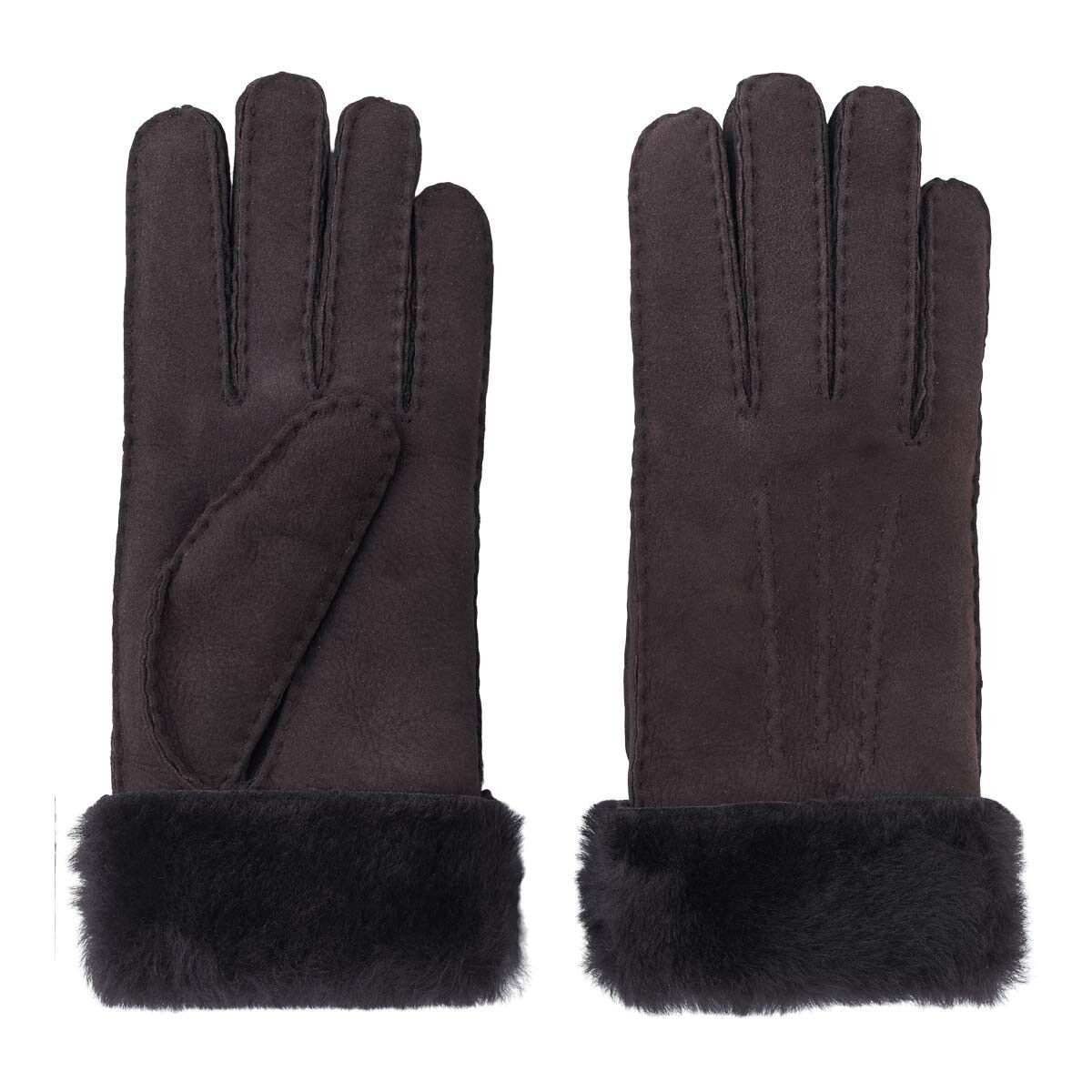 Dames Leren Handschoenen met Schapenvacht & Warme Bontafwerking