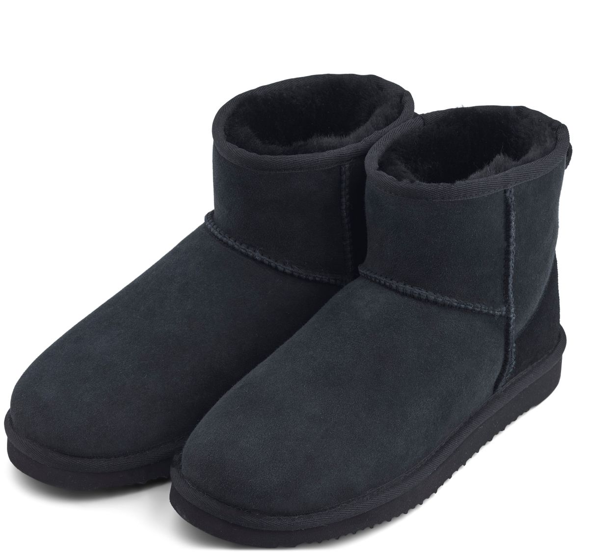 Dames Mini Boots – Warme Suède Laarzen met Echt Schapenvacht