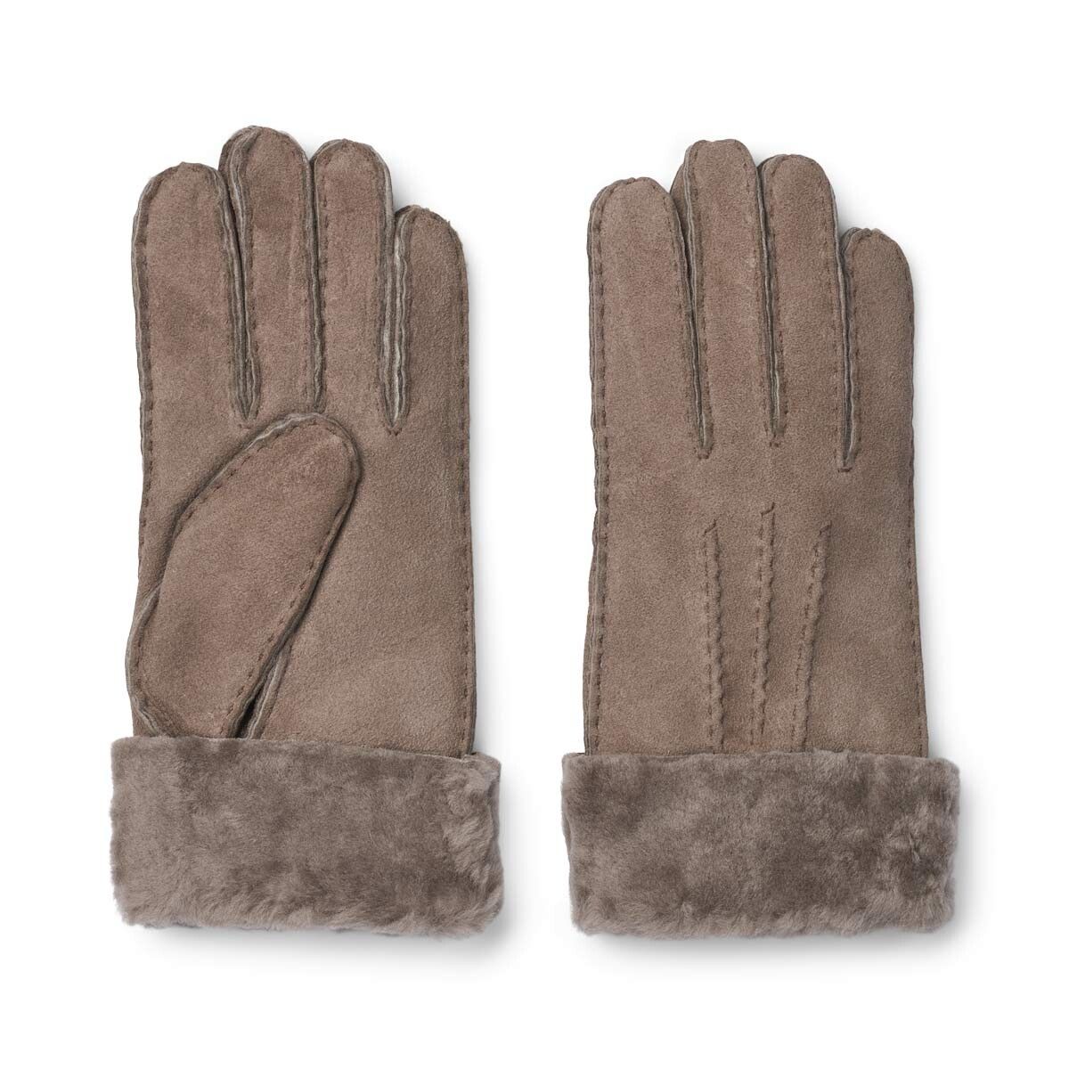 Dames Leren Handschoenen met Schapenvacht & Warme Bontafwerking