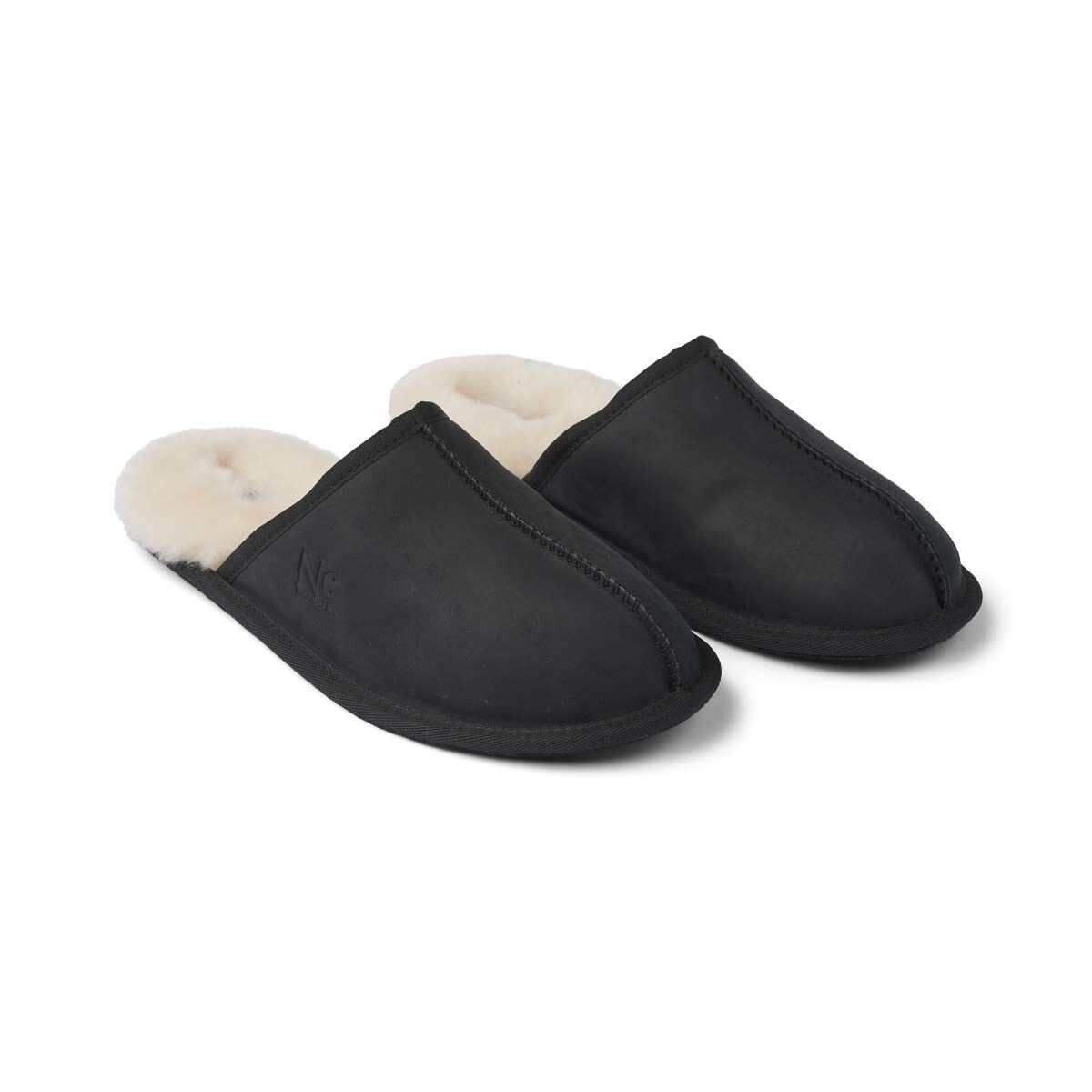 Heren Schapenvacht Pantoffels – Warme Leren Huisschoenen met Stevige Zool