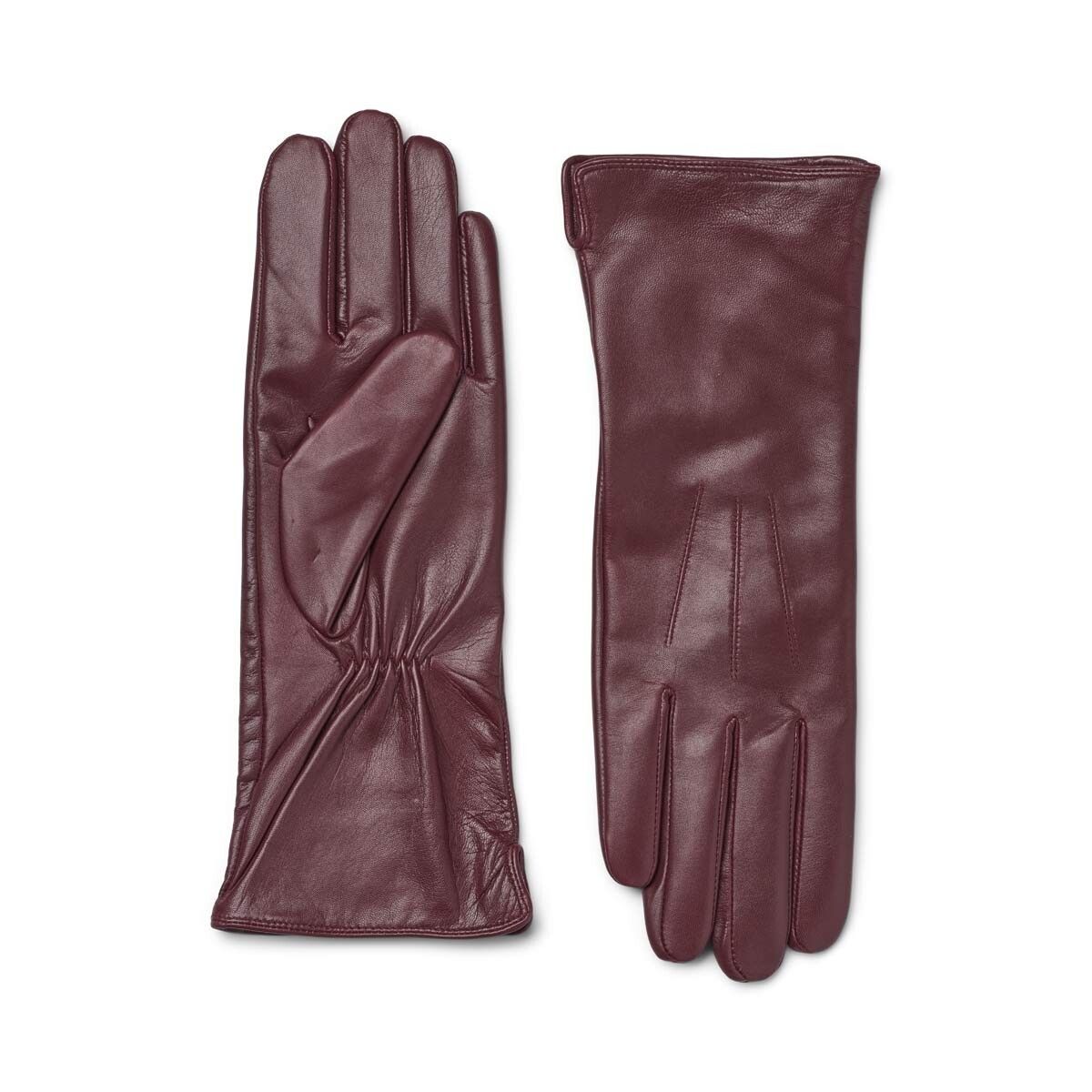 Dames Leren Handschoenen – Lange Skinnhandschoenen met Wolmix Voering