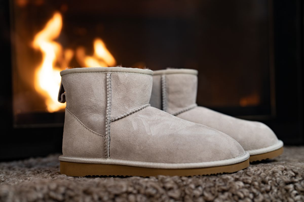 Dames Mini Boots – Warme Suède Laarzen met Echt Schapenvacht