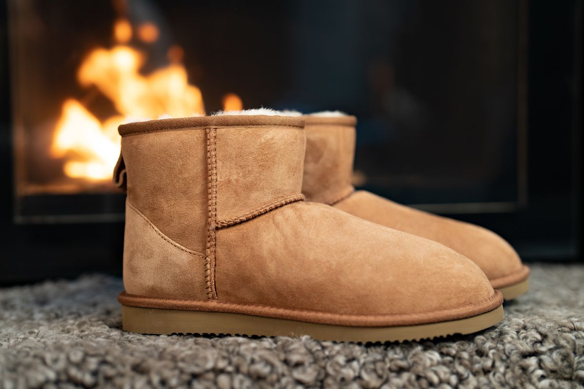Dames Mini Boots – Warme Suède Laarzen met Echt Schapenvacht