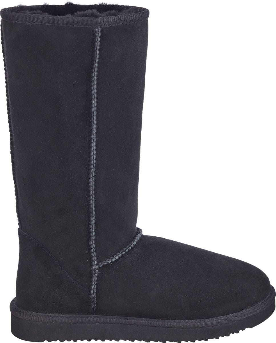 Dames Hoge Laarzen – Warme Suède Boots met Echt Schapenvacht