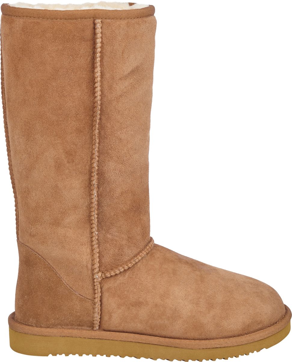 Dames Hoge Laarzen – Warme Suède Boots met Echt Schapenvacht