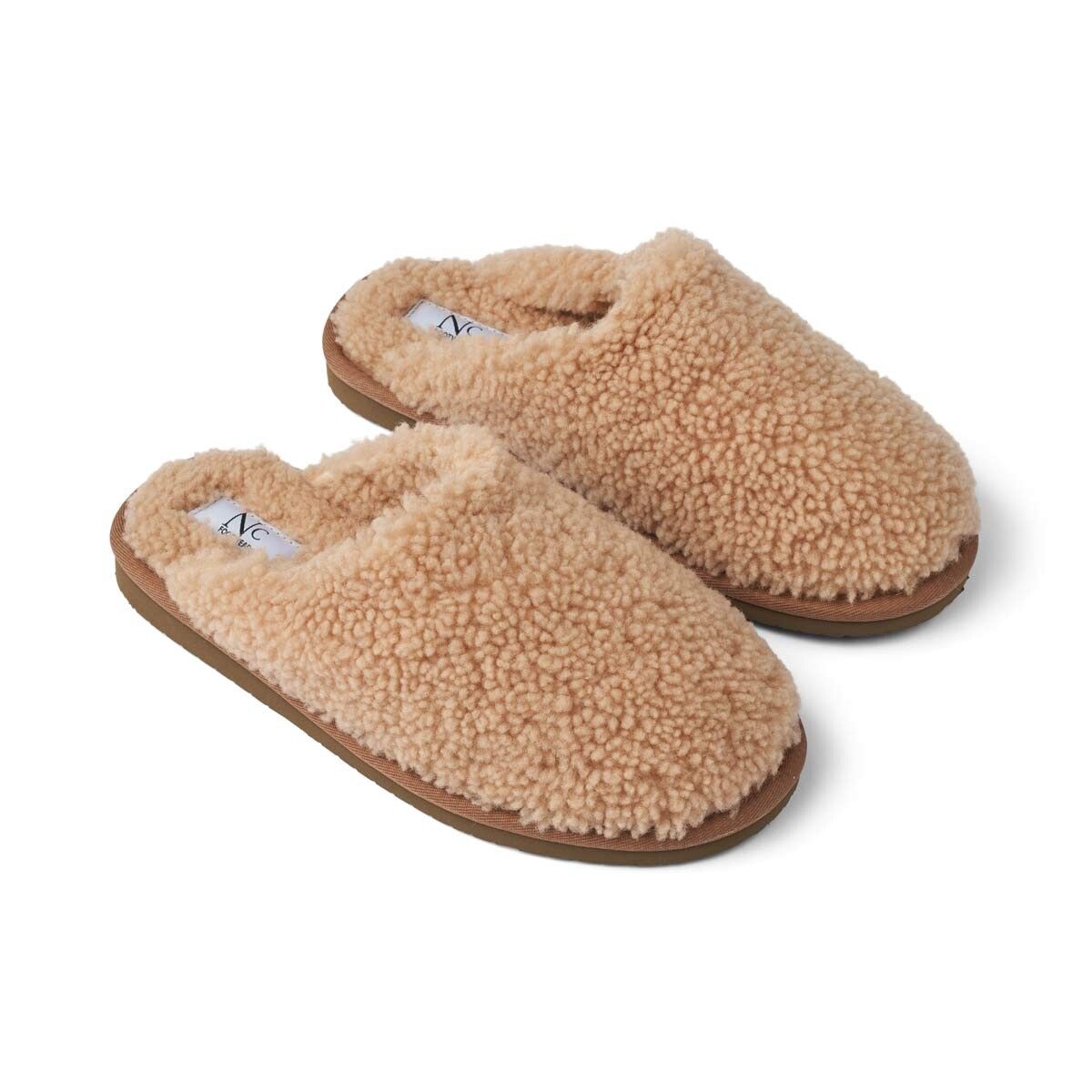 Unisex Schapenvacht Pantoffels – Warme Fårskinn Sloffen zonder Hiel