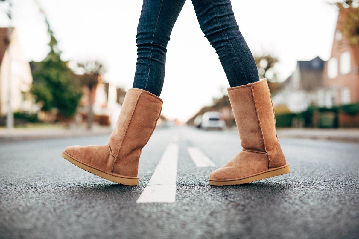 Dames Hoge Laarzen – Warme Suède Boots met Echt Schapenvacht