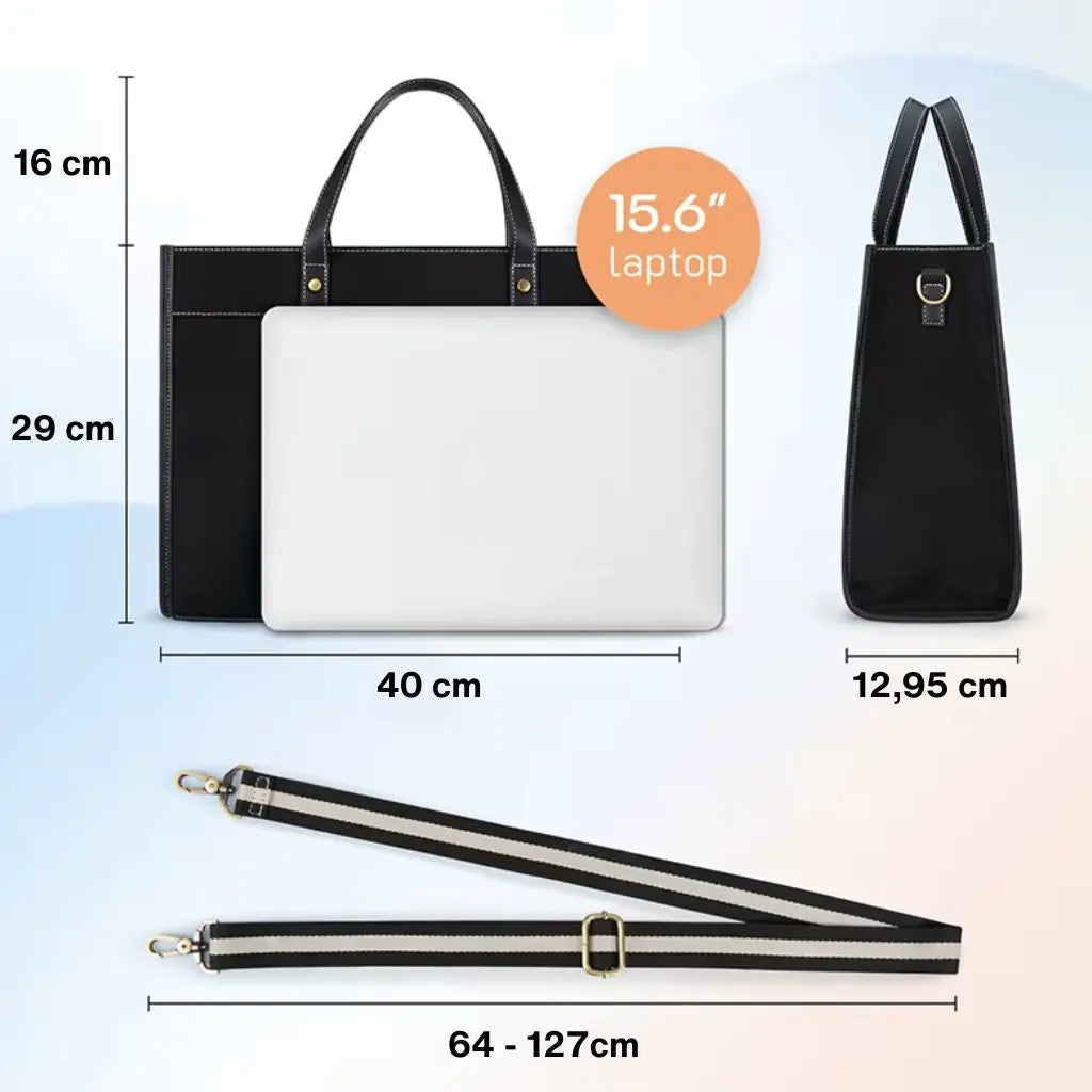 Canvas laptoptas dames 15.6 inch – Elegant & praktisch