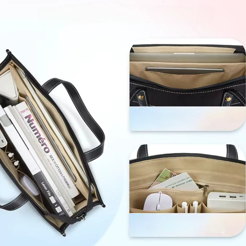 Canvas laptoptas dames 15.6 inch – Elegant & praktisch