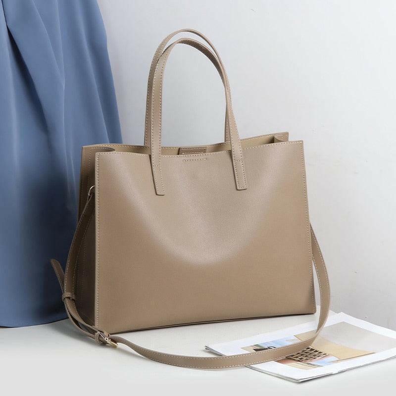 Leren Tote Handtas met Tijdloos Design en Ruim Interieur | Dames Handtas